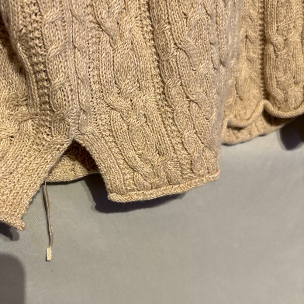 $$SOLD$$ Lauren Ralph Lauren Women's Crew Cream Sweater Size L - Picture 9 of 11